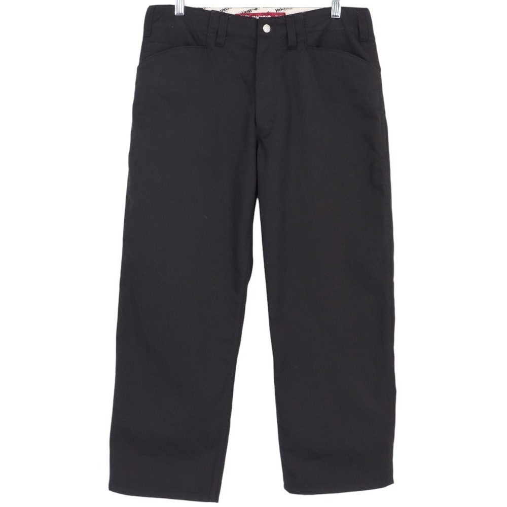HideandSeek Men's B-Work Straight Leg Pants Size M Black Workwear Japan Made
